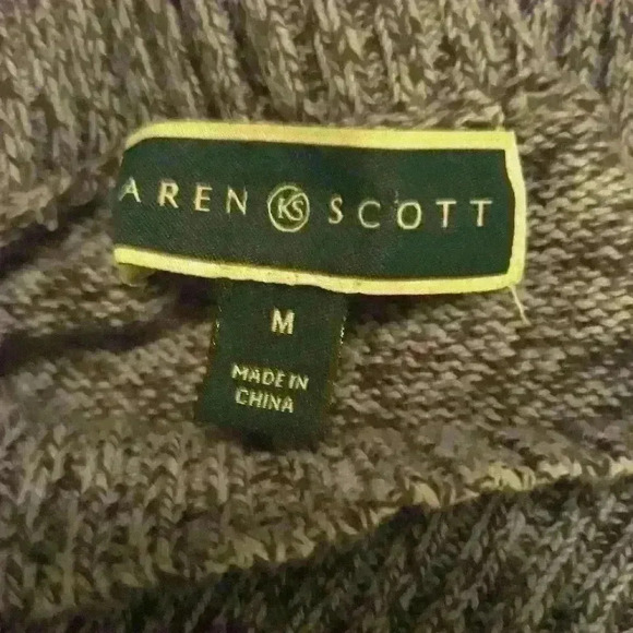 Karen Scott v neck purple rib collared casual trendy long sleeve knit sweater M - Picture 5 of 5